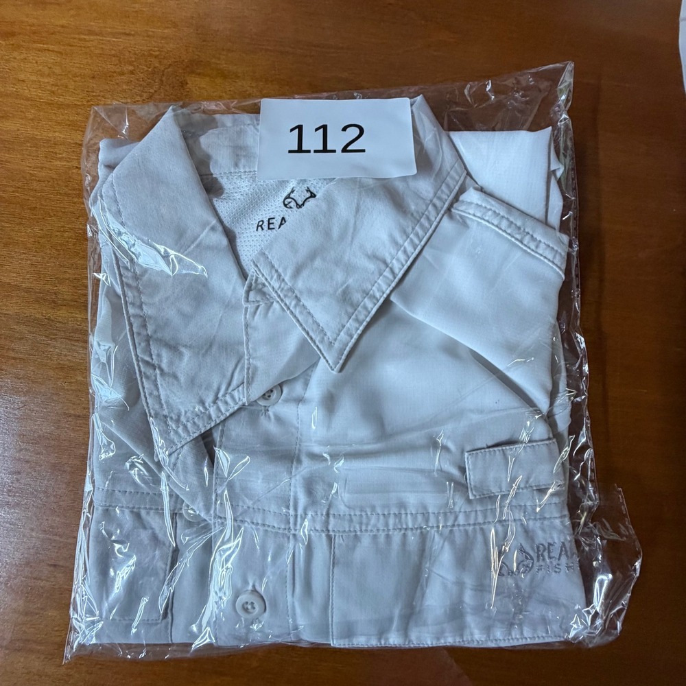 Realtree Fishing Shirt Mens Small Gray Short Sleeve UPF 50+ Ripstop Button Down - Picture 11 of 11